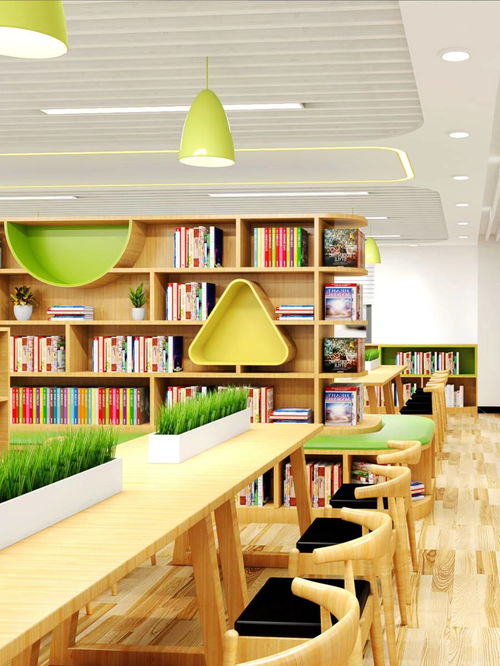 原木風小學校園圖書閱覽室設計 清新收納，悅讀空間